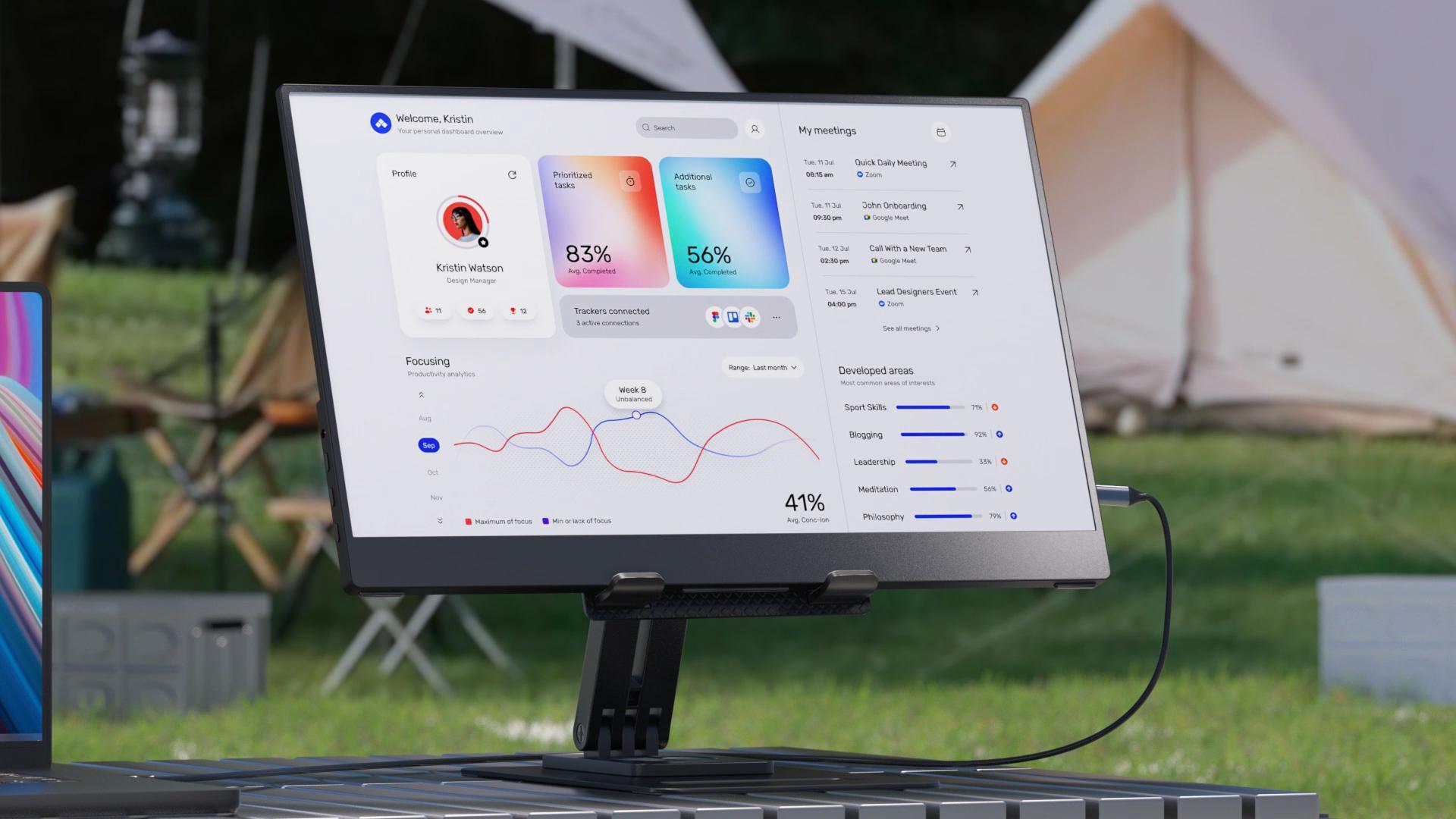 Load video: Ingnok YN02D Table Portable Laptop Monitor | 15.6&quot; FHD 1080P