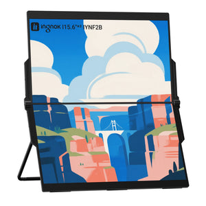INGNOK YNF2B 15.6" FHD Dual Portable Monitor with Ultra Foldable Kickstand