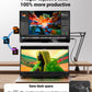 Ingnok Portable Monitor, Ultra Slim 15.6 Inch FHD IPS Laptop Screen Extender with Adjustable Stand, USB C Compatible