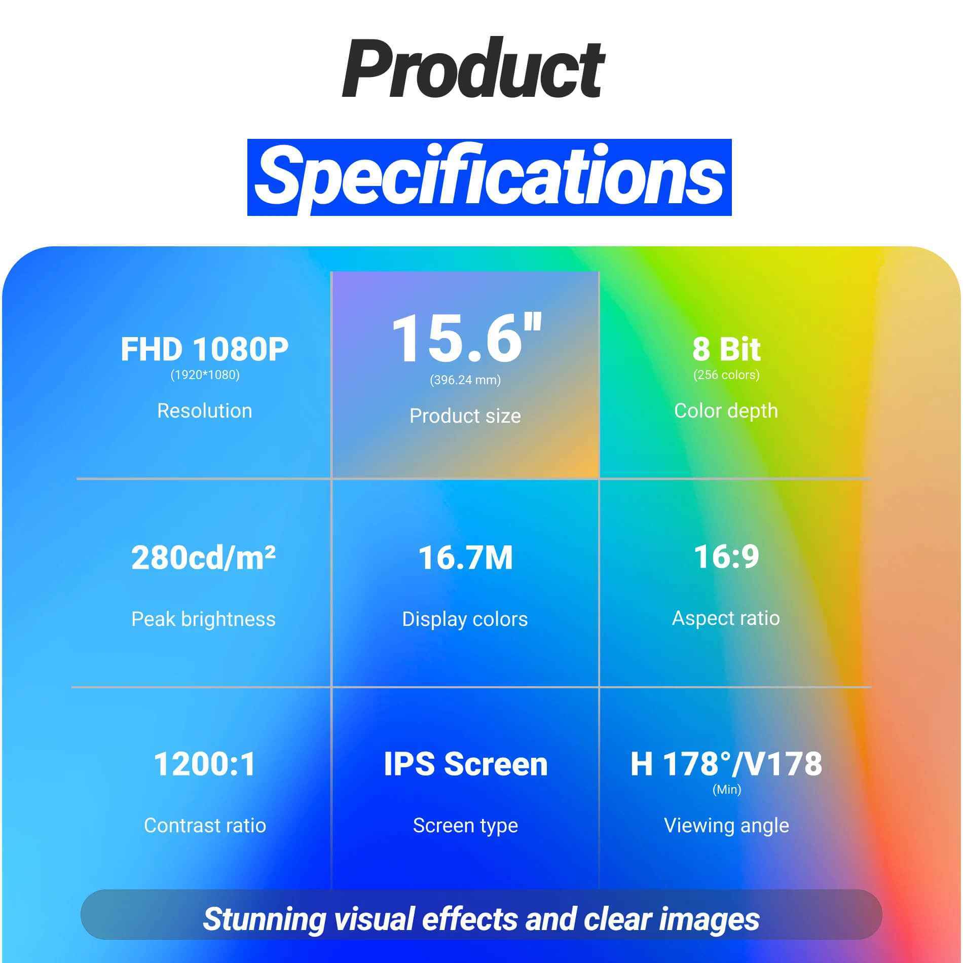 INGNOK YN02B 15.6" FHD Portable Monitor with Smart Protective Case (Copy)